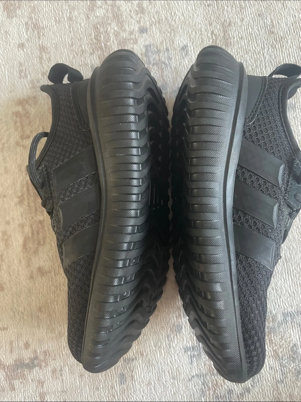 adidas kids All-Black Mesh Athletic Sneakers
